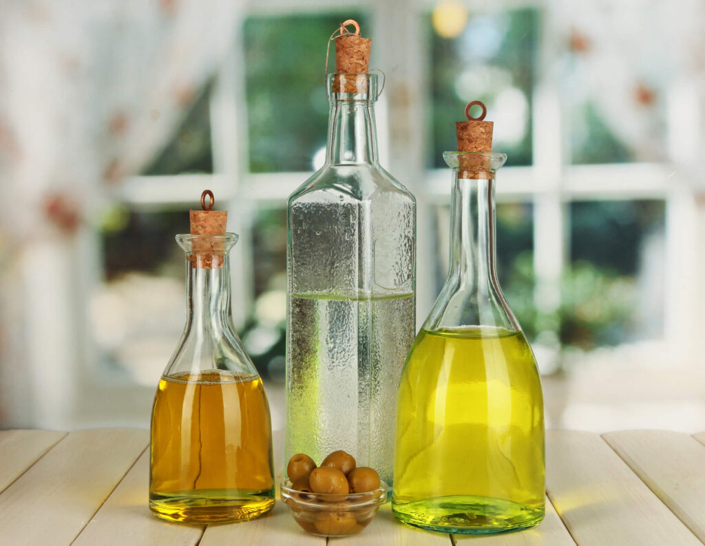 vinegar and olive oil