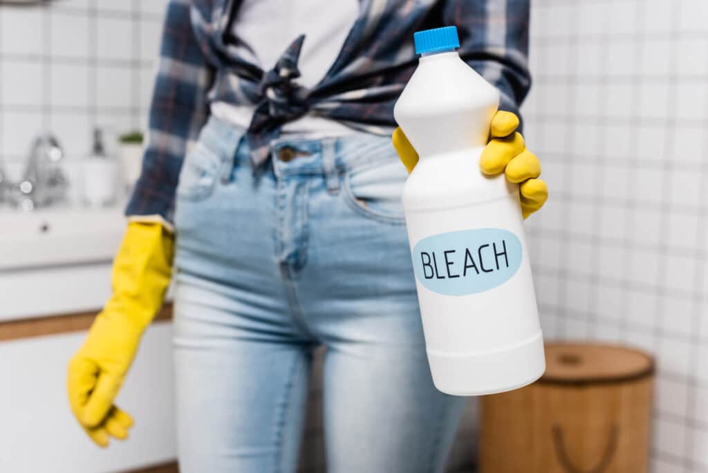 cleaning with bleach