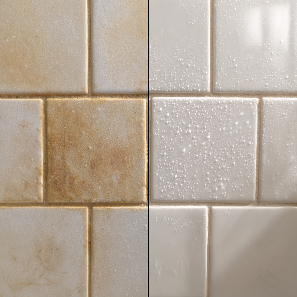 Best Ways to Clean Shower Grout (5 Proven Methods) Dirty Shower Grout Before After Comparison